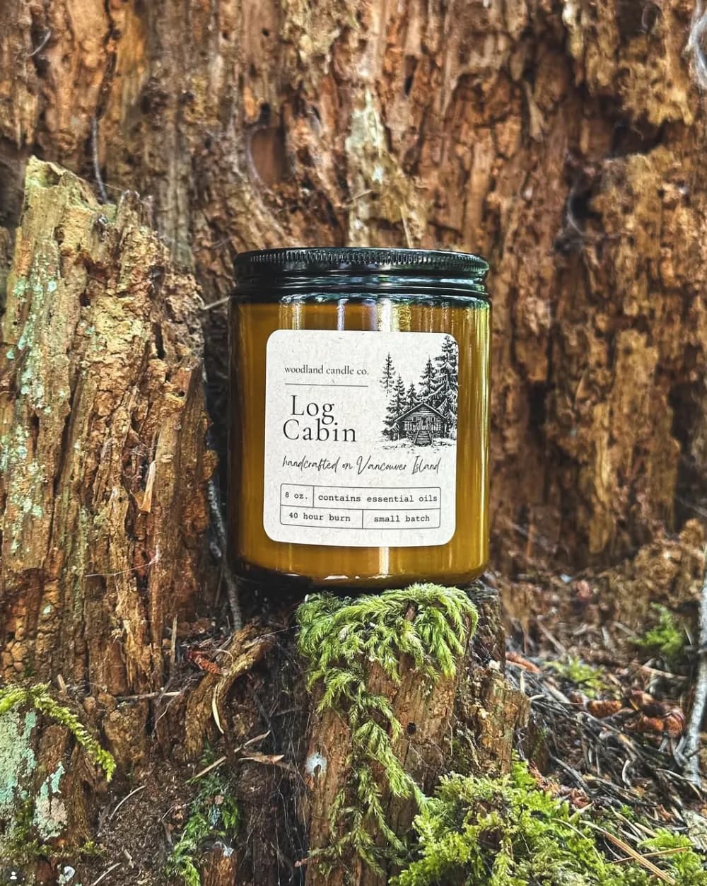 Log Cabin candle